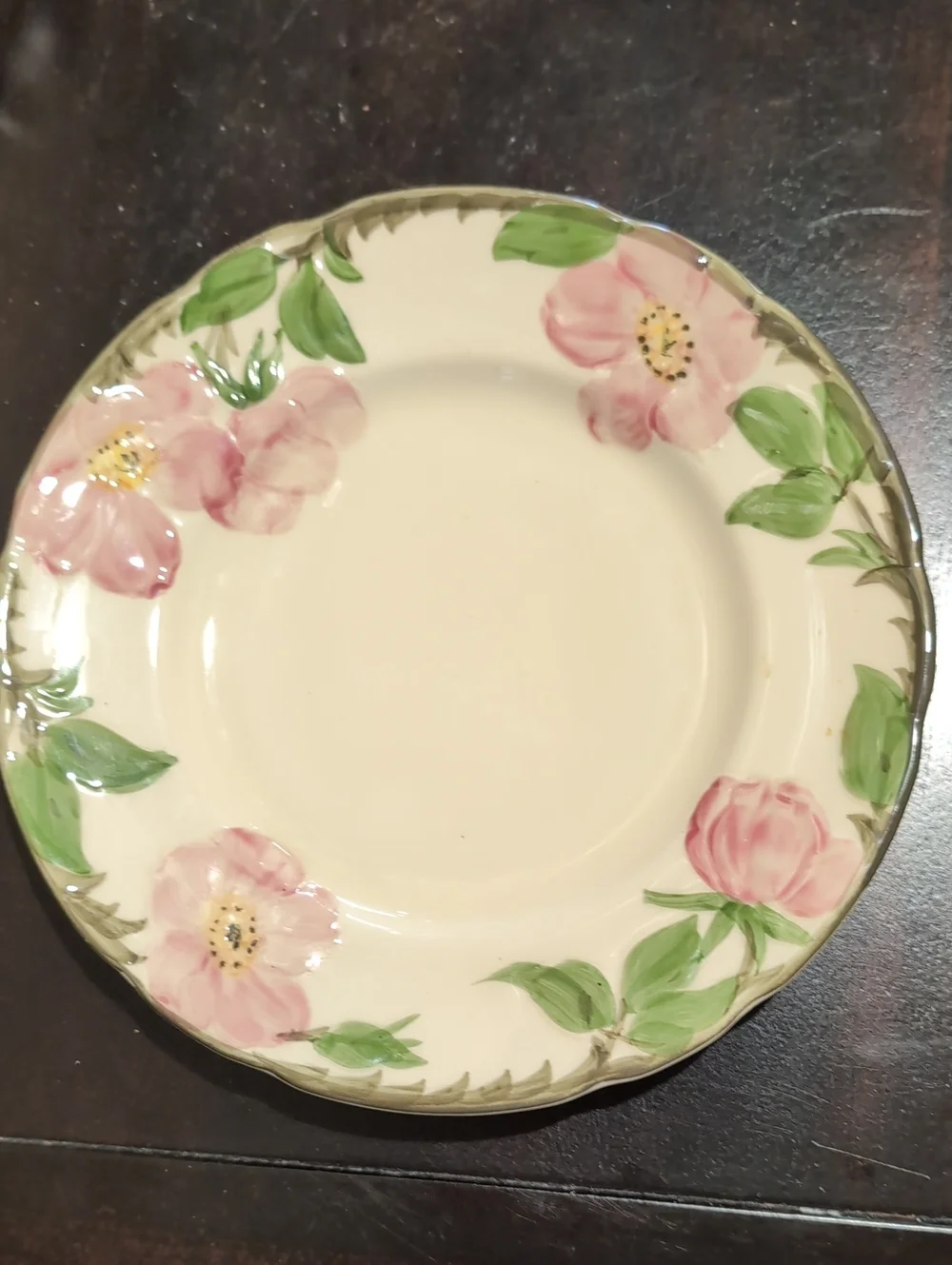 Three (3) Franciscan Desert Rose Bread Butter Dessert Appetizer Plates 6 3/8